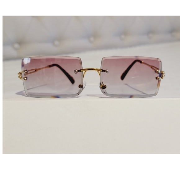 Fabutiq Accessories - Rimless ombre pink sunglasses